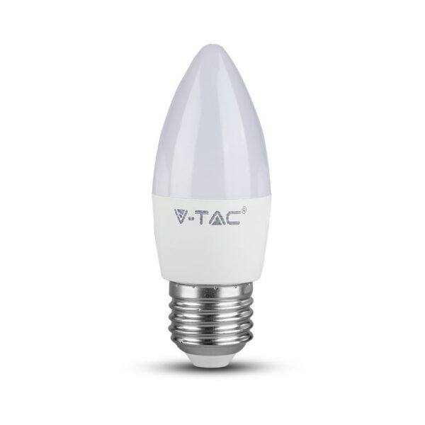 V-TAC LED žárovka E27 C37 4,5W studená bílá