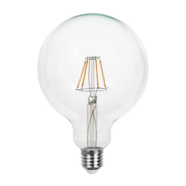 V-TAC LED žárovka E27 G125 10W teplá bílá filament