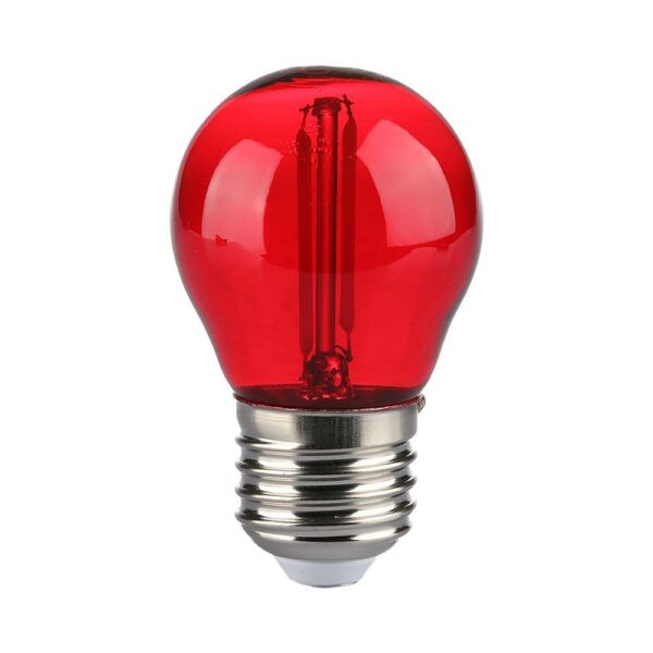 V-TAC LED žárovka E27 G45 2W červená