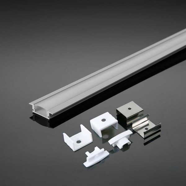 V-TAC hliníkový profil pro LED pásek 2000x24,7x7mm bílý zapuštěný - 2m