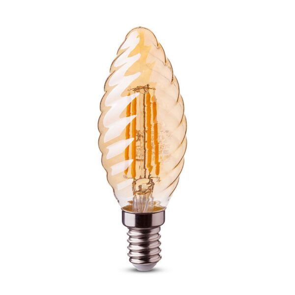 V-TAC LED žárovka E14 C37 4W 2200K twist