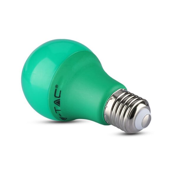 V-TAC LED žárovka E27 A60 9W zelená