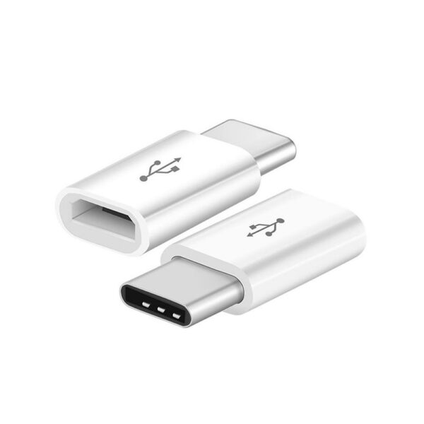 V-TAC POWER redukce z micro USB na USB-C bílá