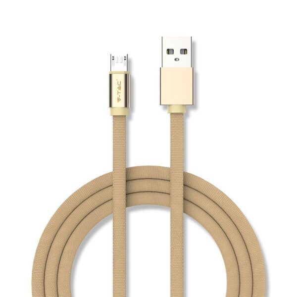 V-TAC POWER USB kabel MICRO-USB 1m zlatý